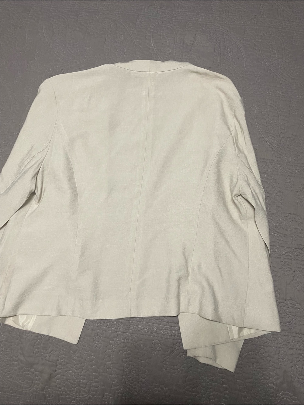 Women's Cream Open-Back Tailored Blazer